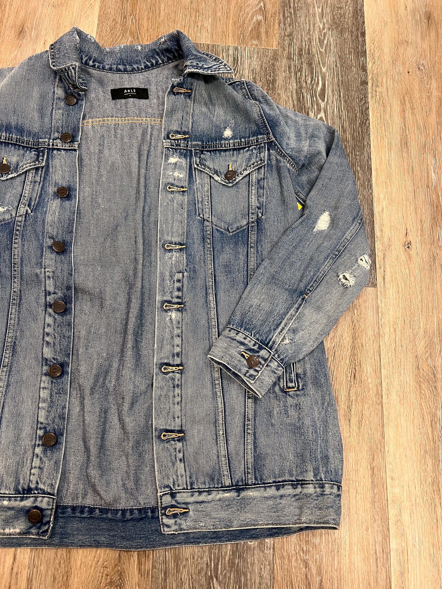 Jacket Denim By Able In Blue Denim, Size:Xs