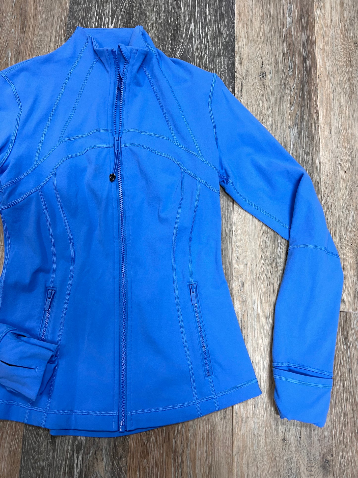 Athletic Jacket By Lululemon In Blue, Size:6