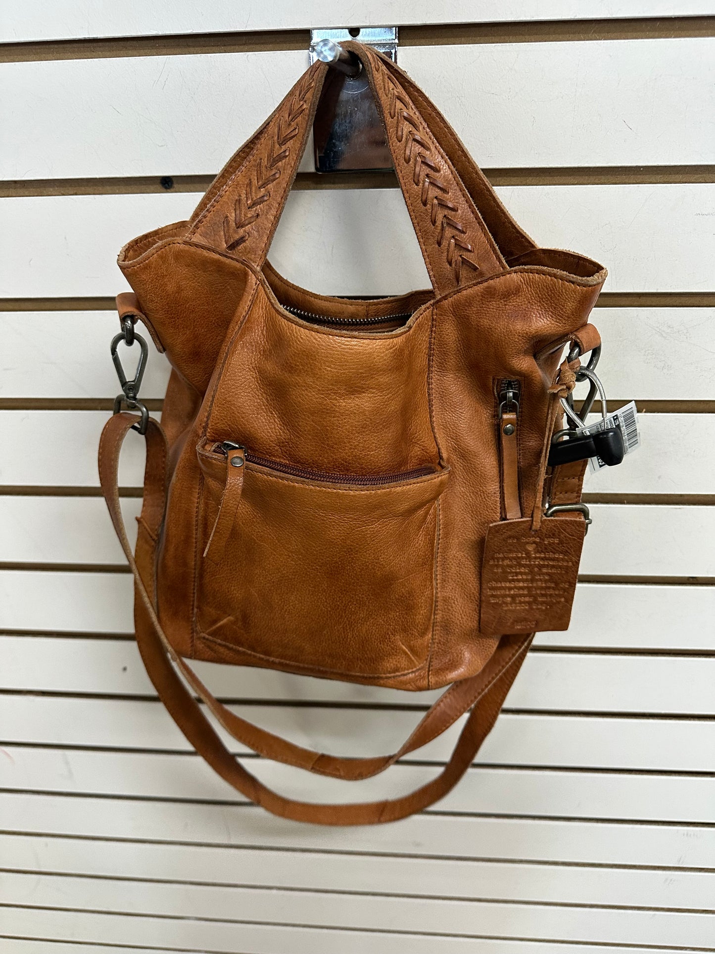 Handbag Leather By Latico, Size: Medium