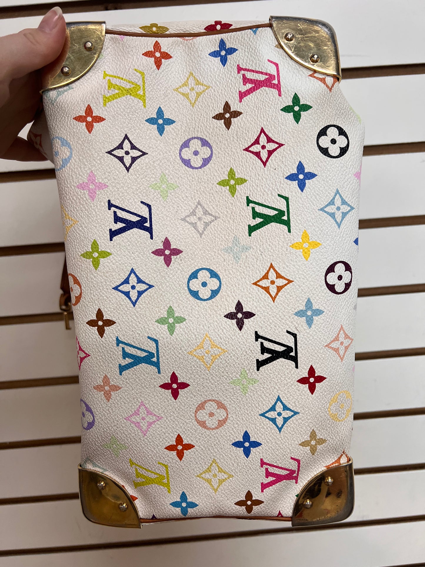 HANDBAG LUXURY DESIGNER by LOUIS VUITTON In WHITE, Size: MEDIUM
