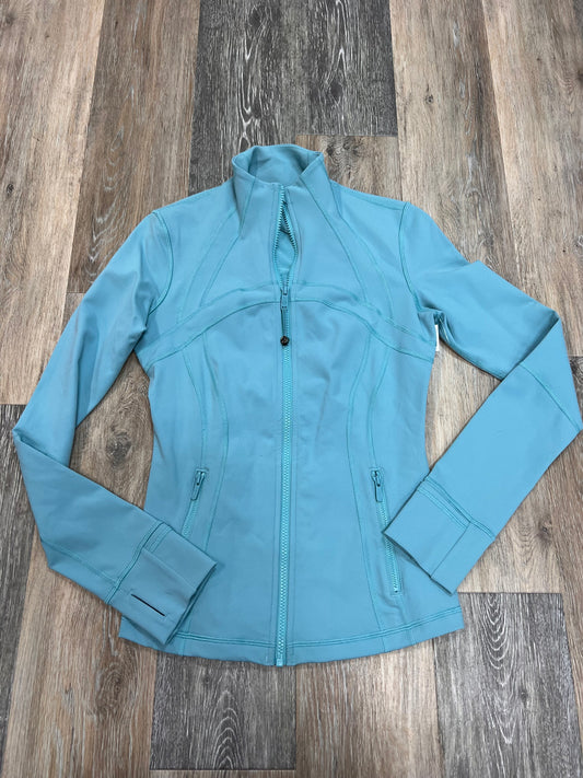 Athletic Jacket By Lululemon In Green, Size:6