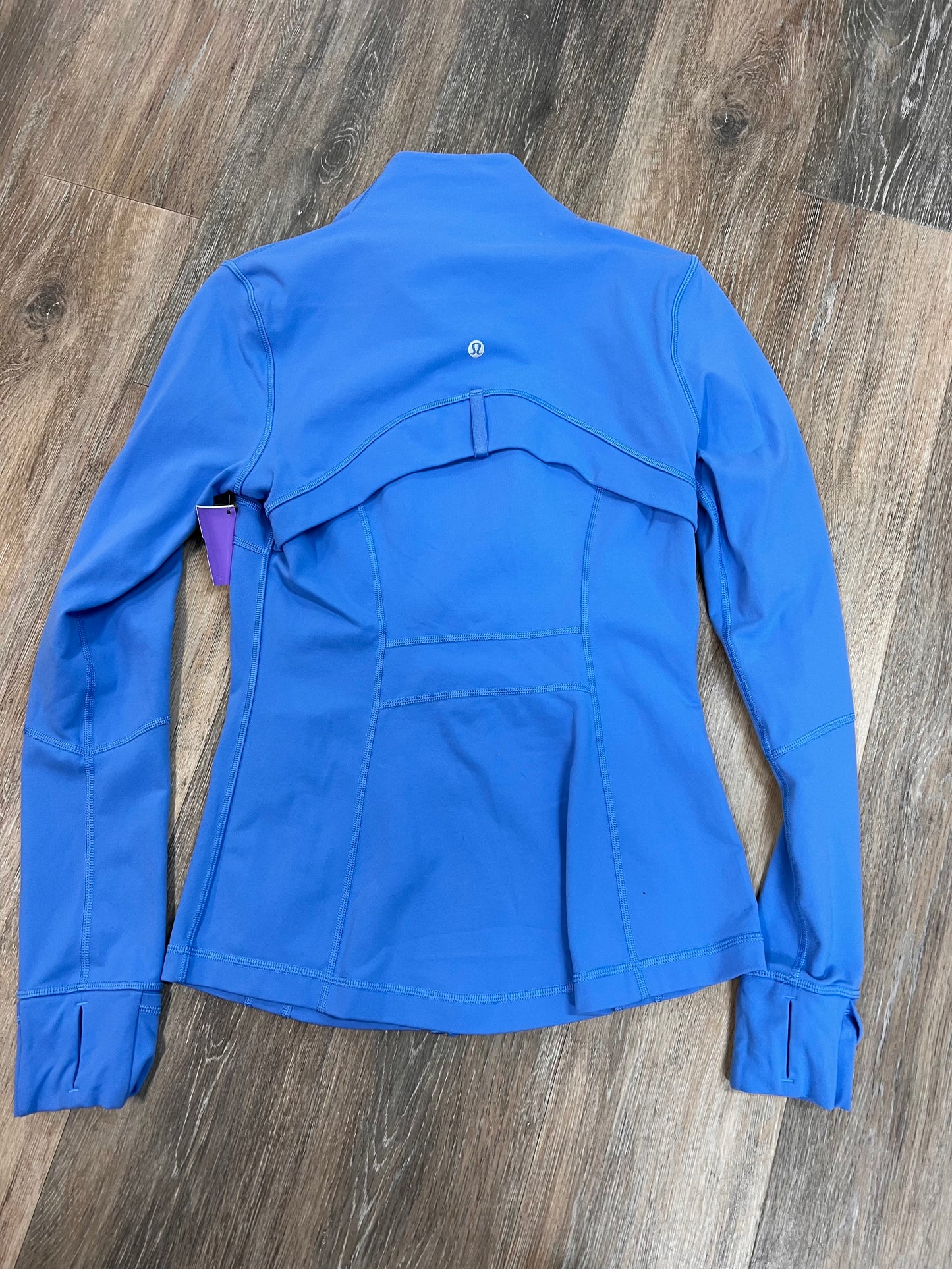 Athletic Jacket By Lululemon In Blue, Size:6