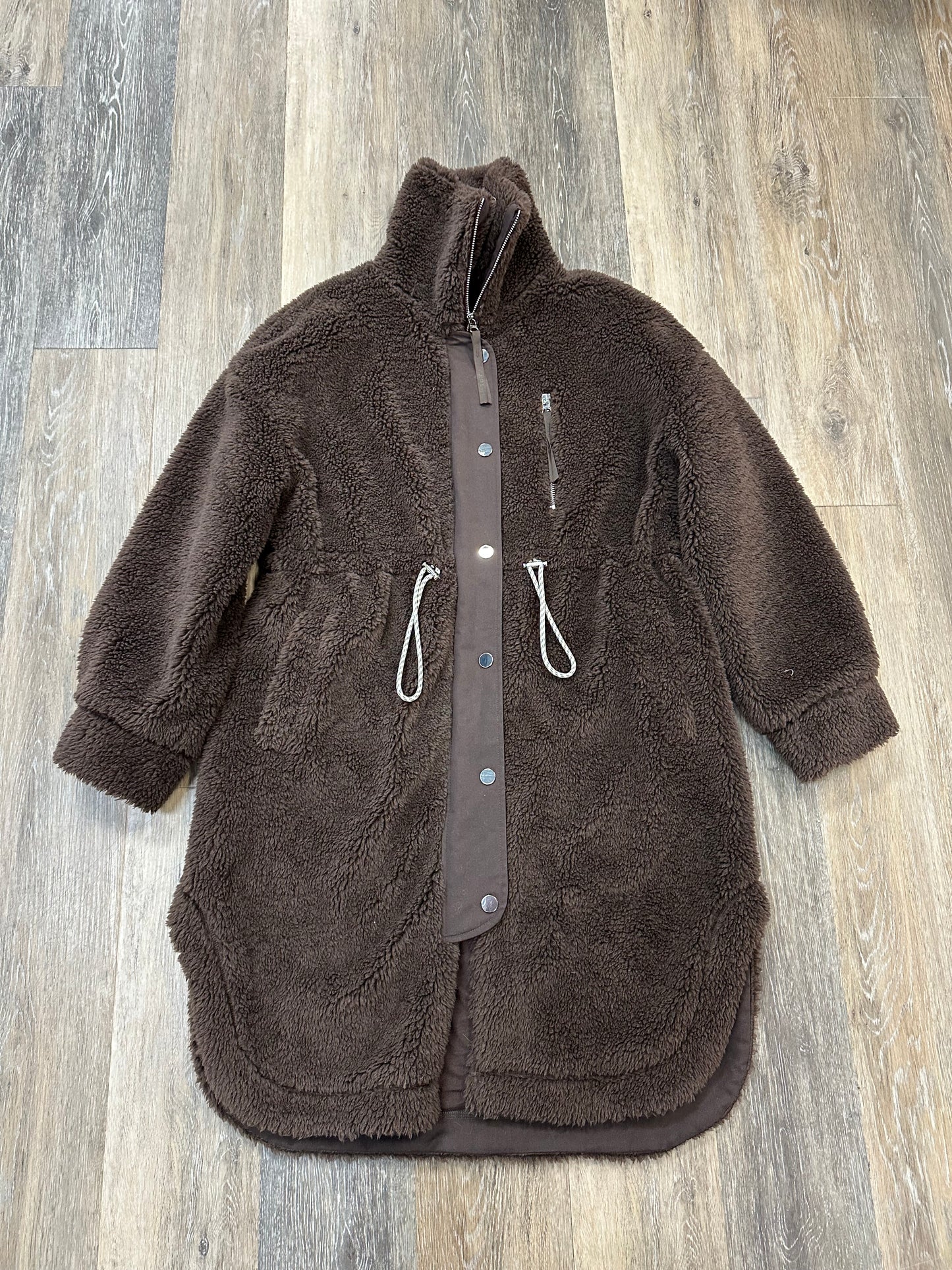 Jacket Faux Fur & Sherpa By Varley In Brown, Size:S