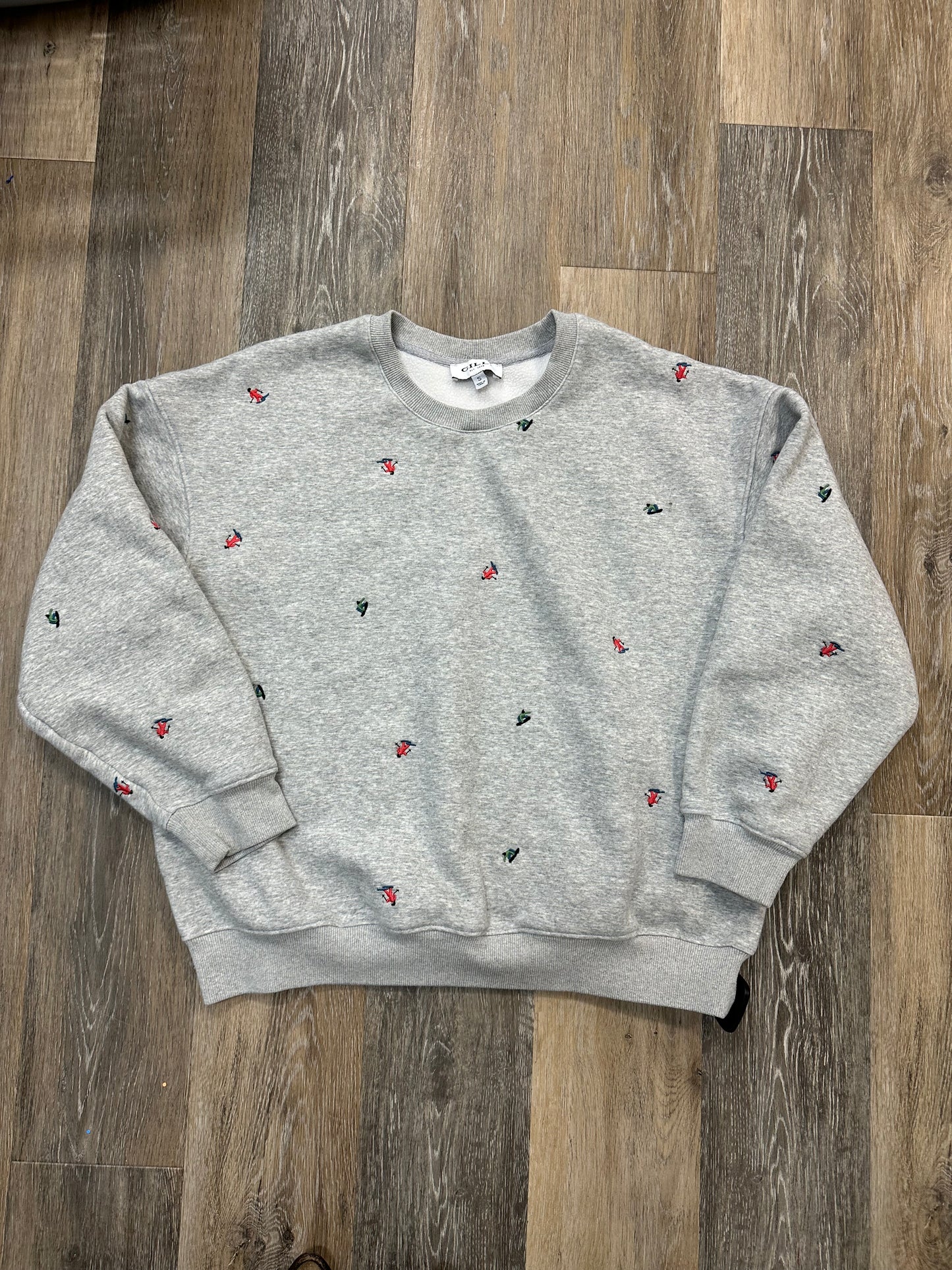 Top Long Sleeve By Gilli In Grey, Size: S