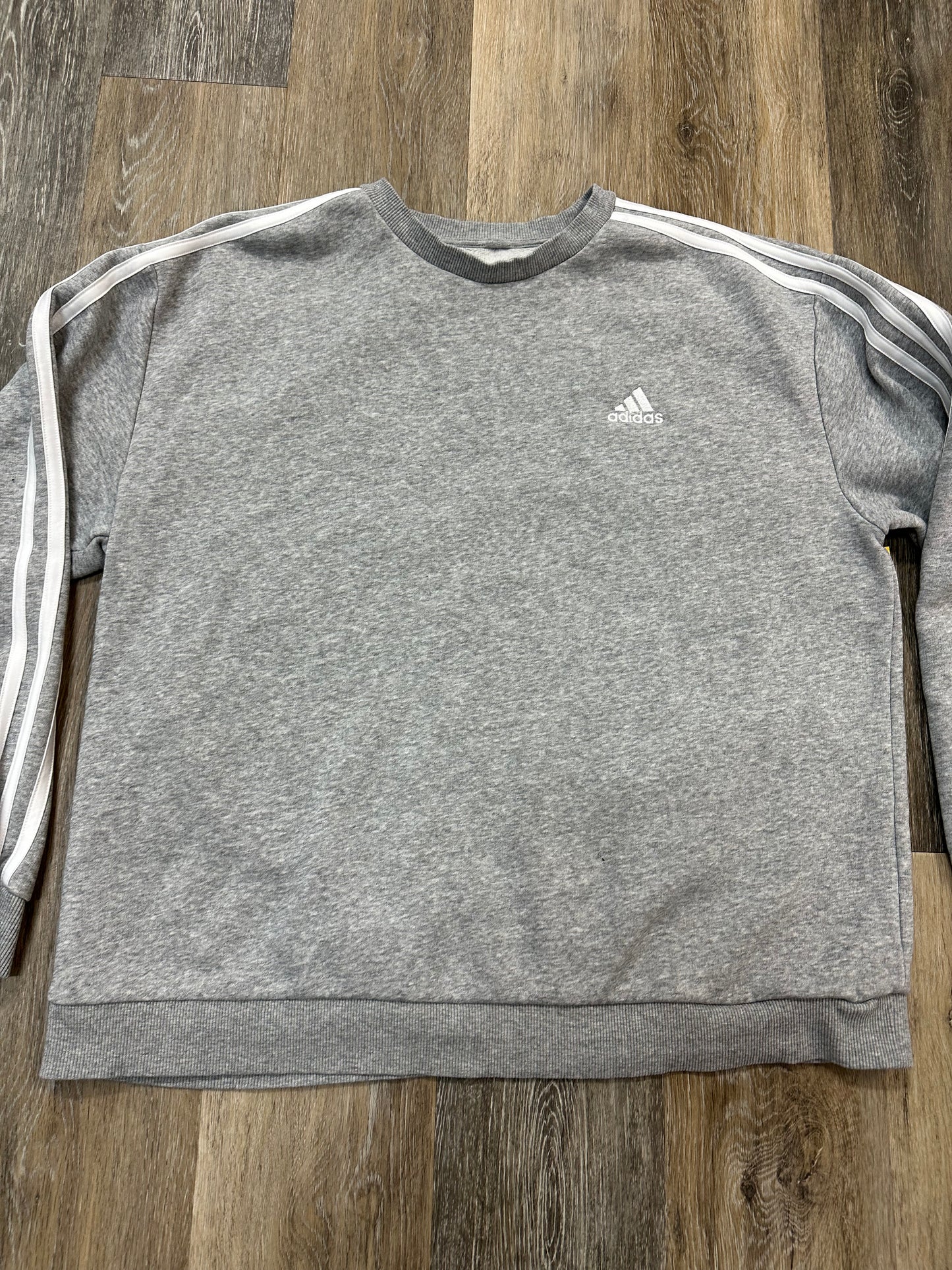 Athletic Sweatshirt Crewneck By Adidas In Grey, Size: Xl