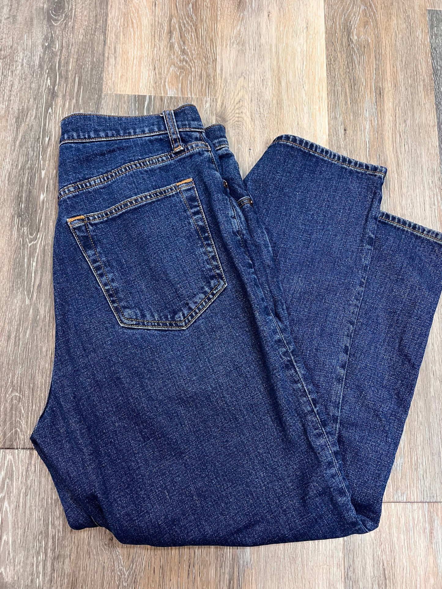 Jeans Straight By Abercrombie And Fitch In Blue Denim, Size: 10