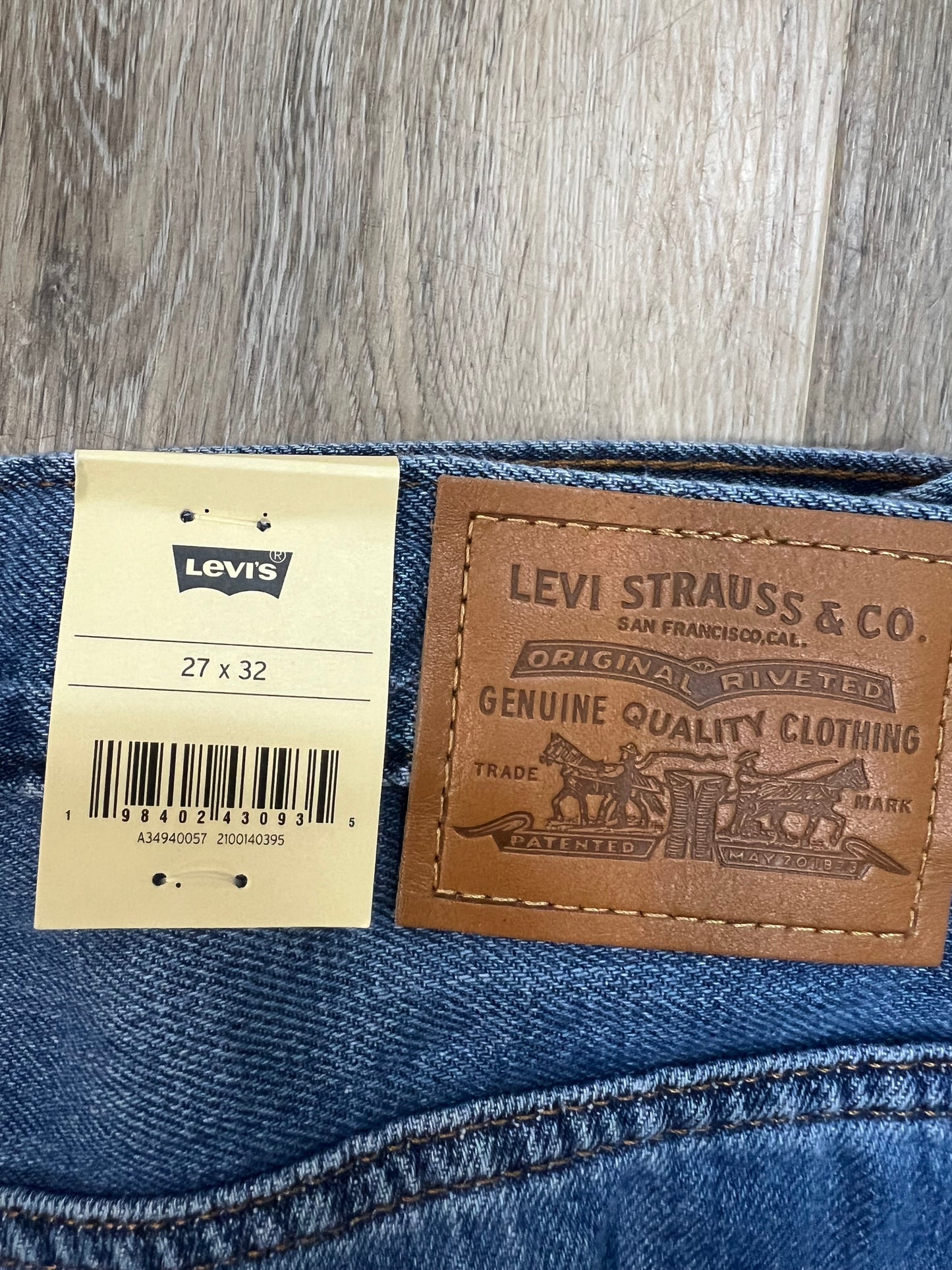 Jeans Straight By Levis In Blue Denim, Size: 4/27