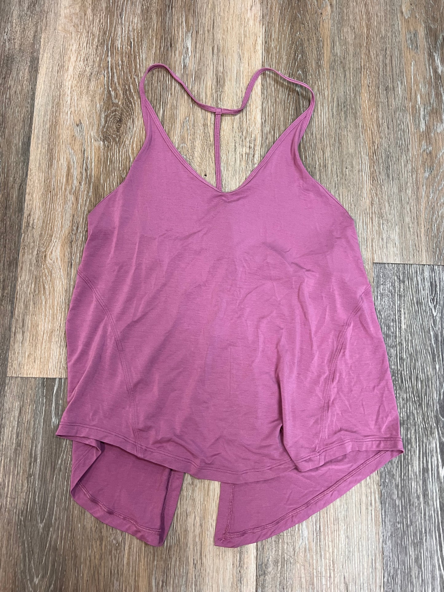 Athletic Tank Top By Lululemon In Mauve, Size:M