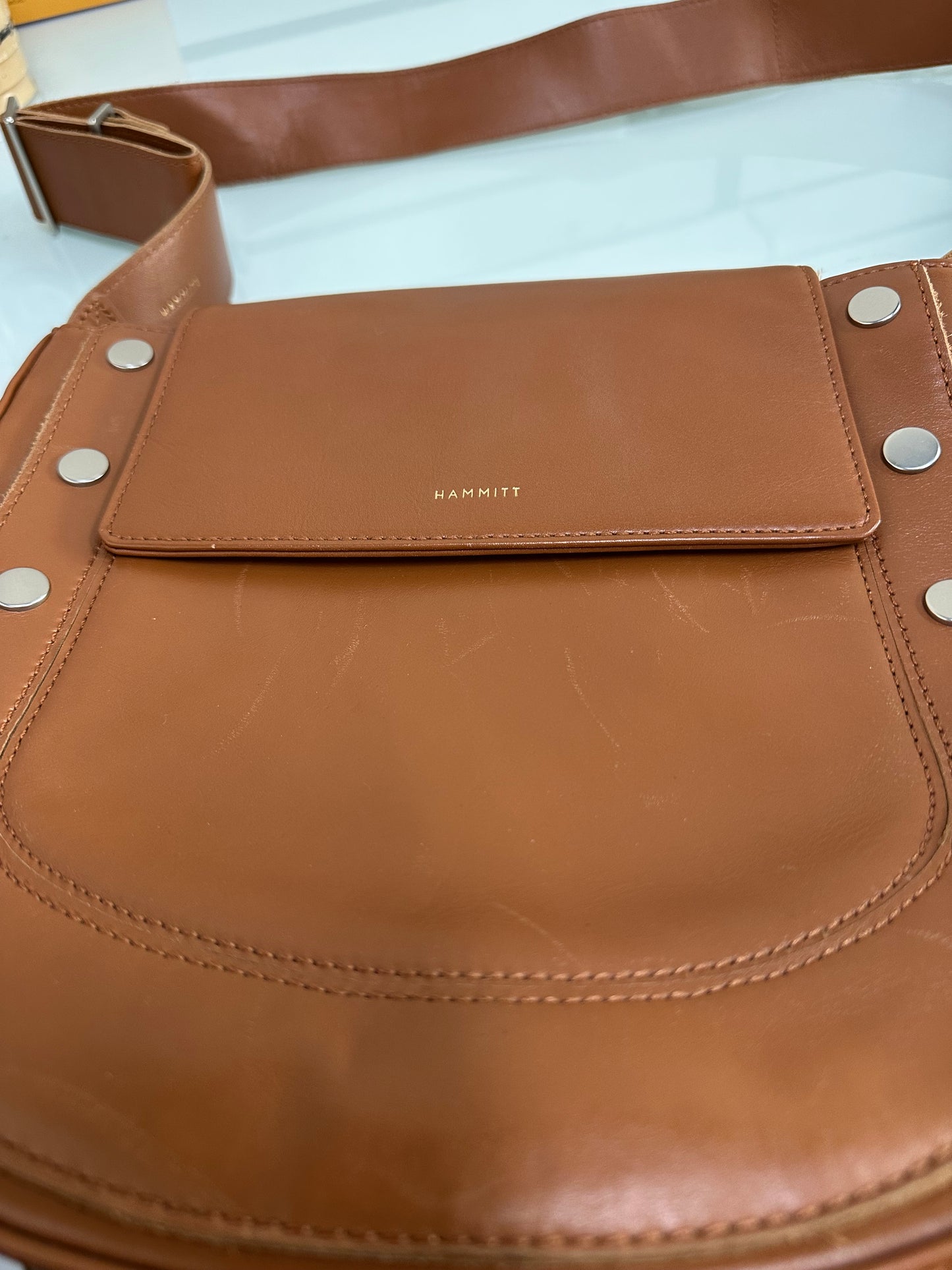 Crossbody Leather By Hammitt, Size: Large