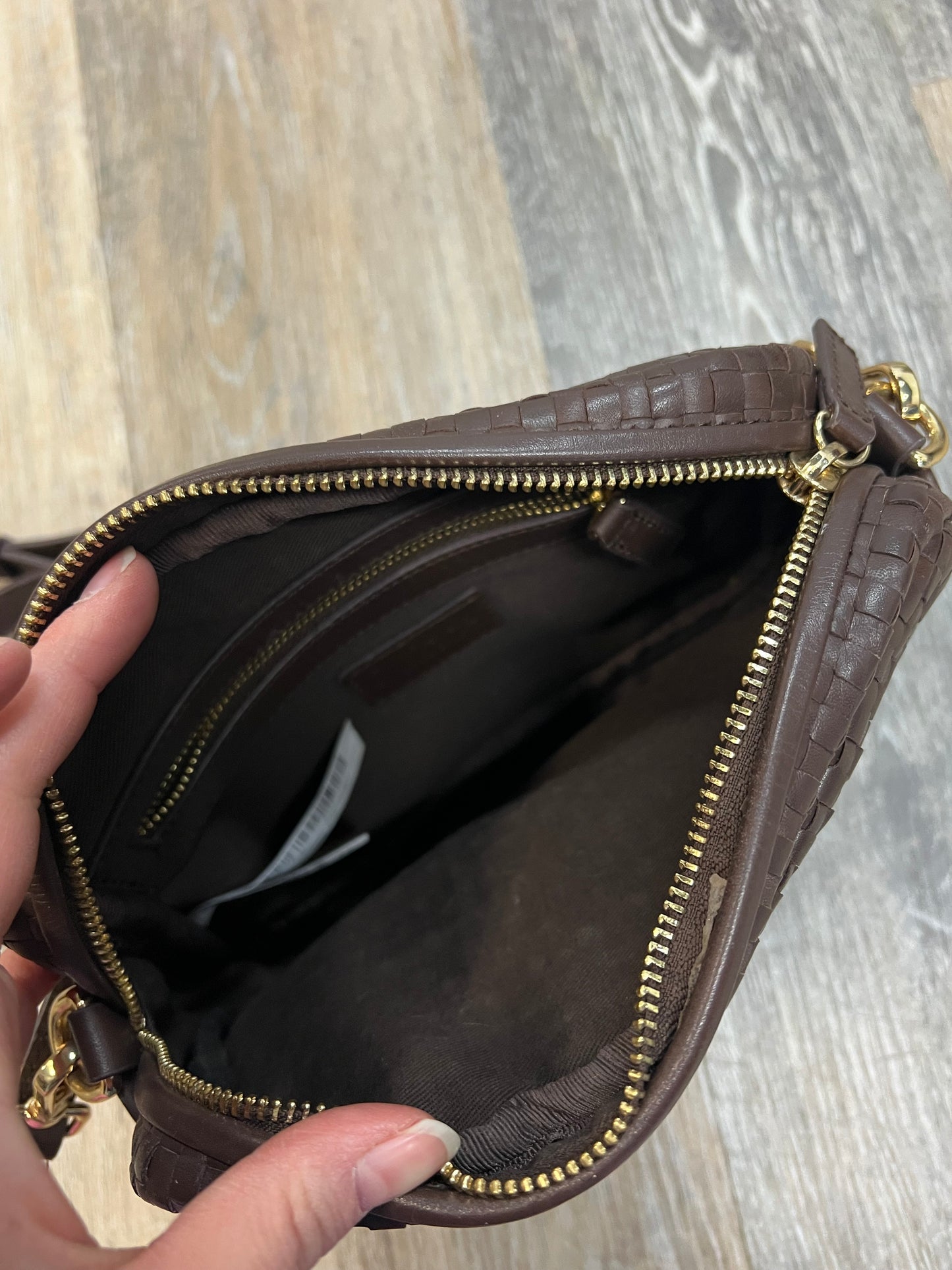 Crossbody Leather By Quince, Size: Small