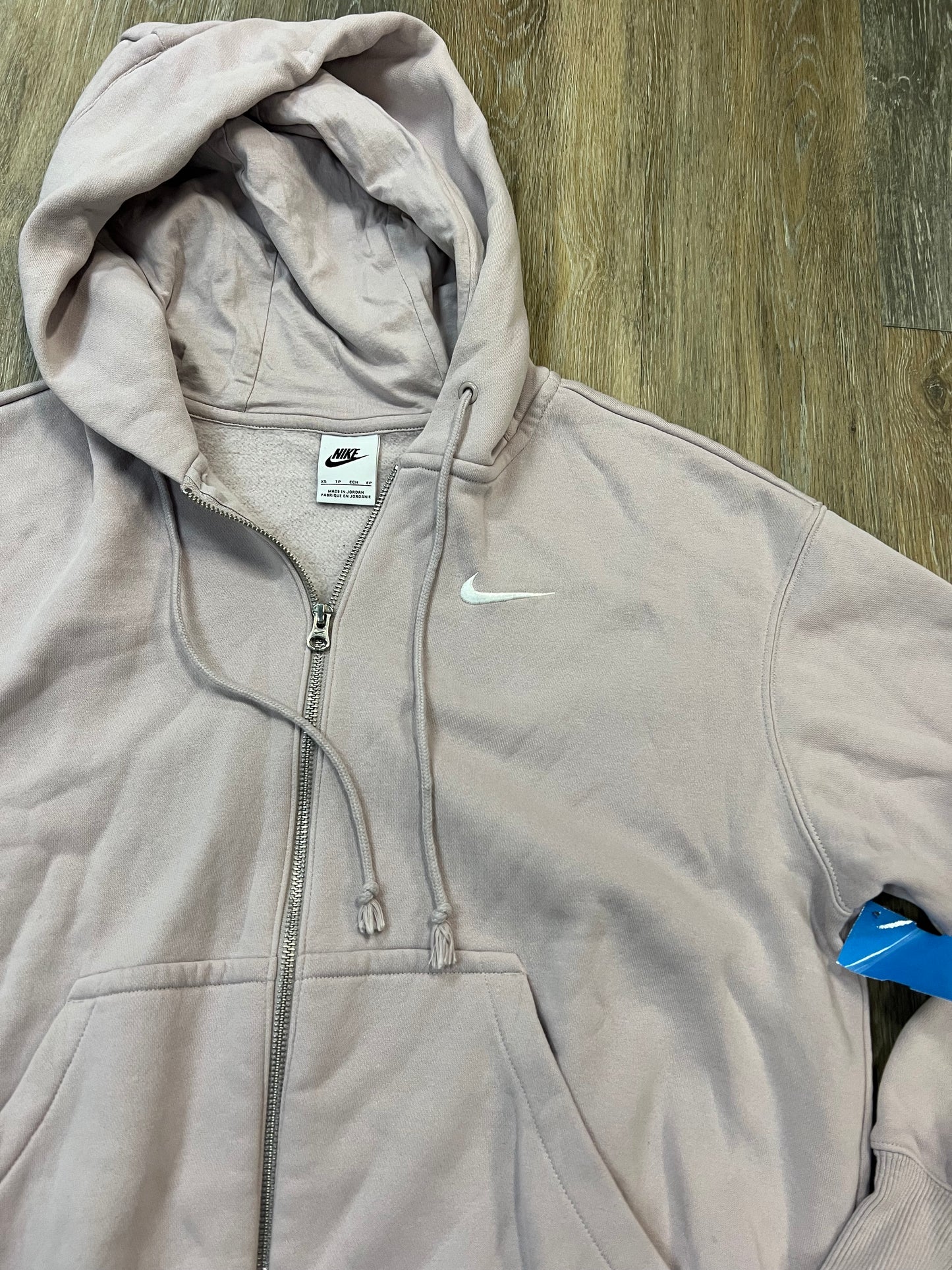 Athletic Sweatshirt Hoodie By Nike Apparel In Mauve, Size: Xs