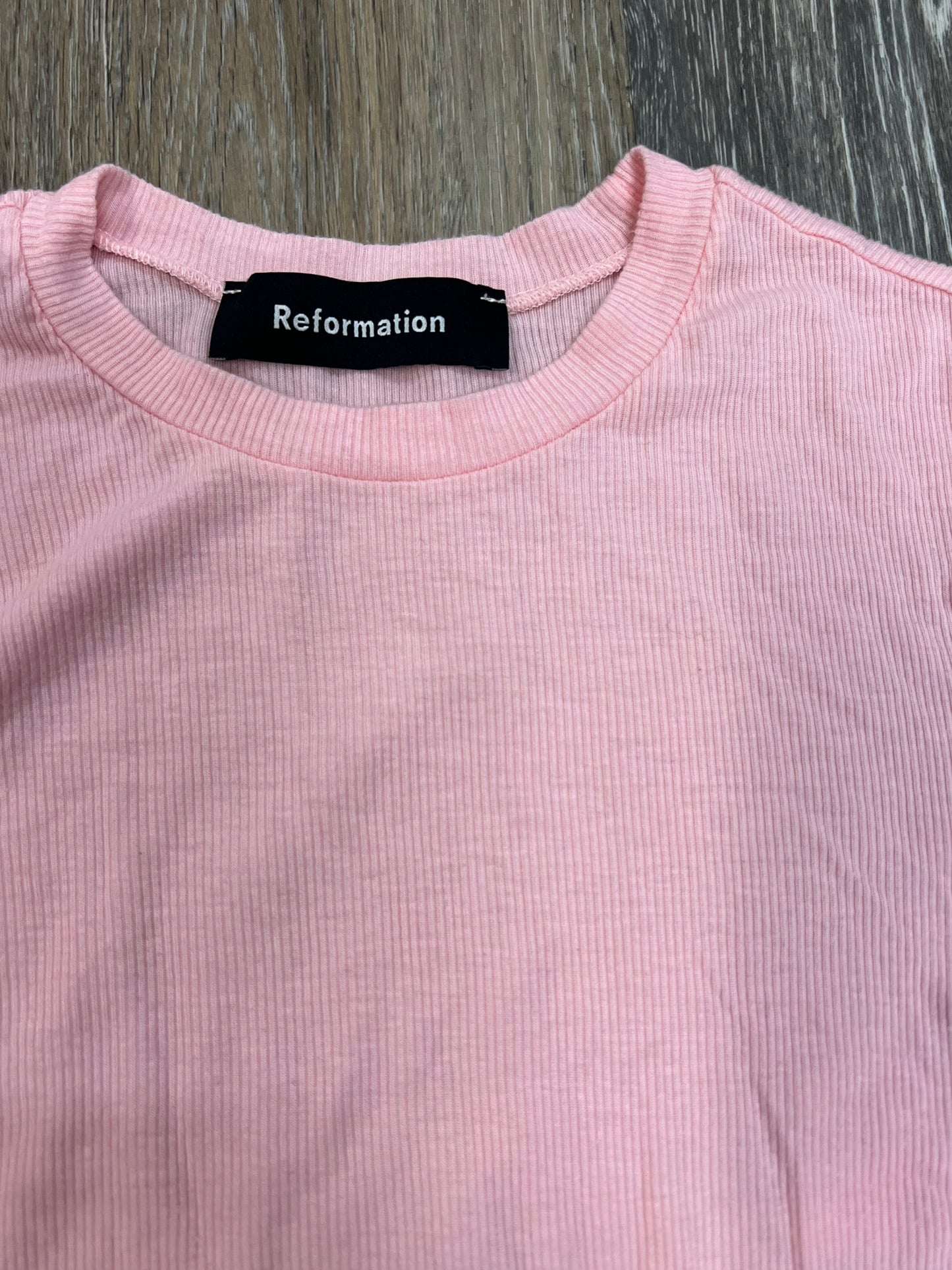 Top Long Sleeve By Reformation In Pink, Size: Xs