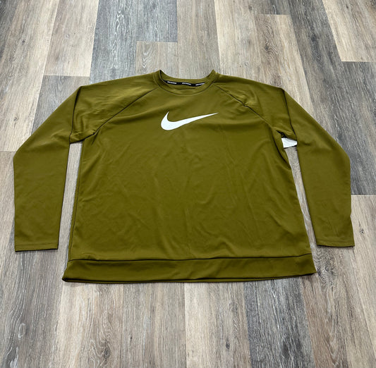 Athletic Top Long Sleeve Collar By Nike Apparel  Size: Xxl