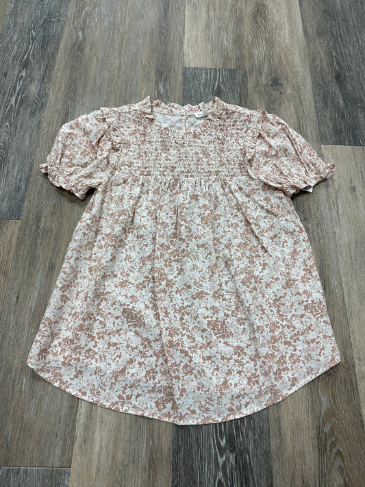Blouse Short Sleeve By Blu Pepper  Size: S